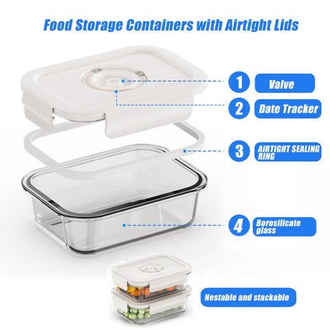 CABIBOX frascos 1.04L para almacenar comida fresca por más tiempo.