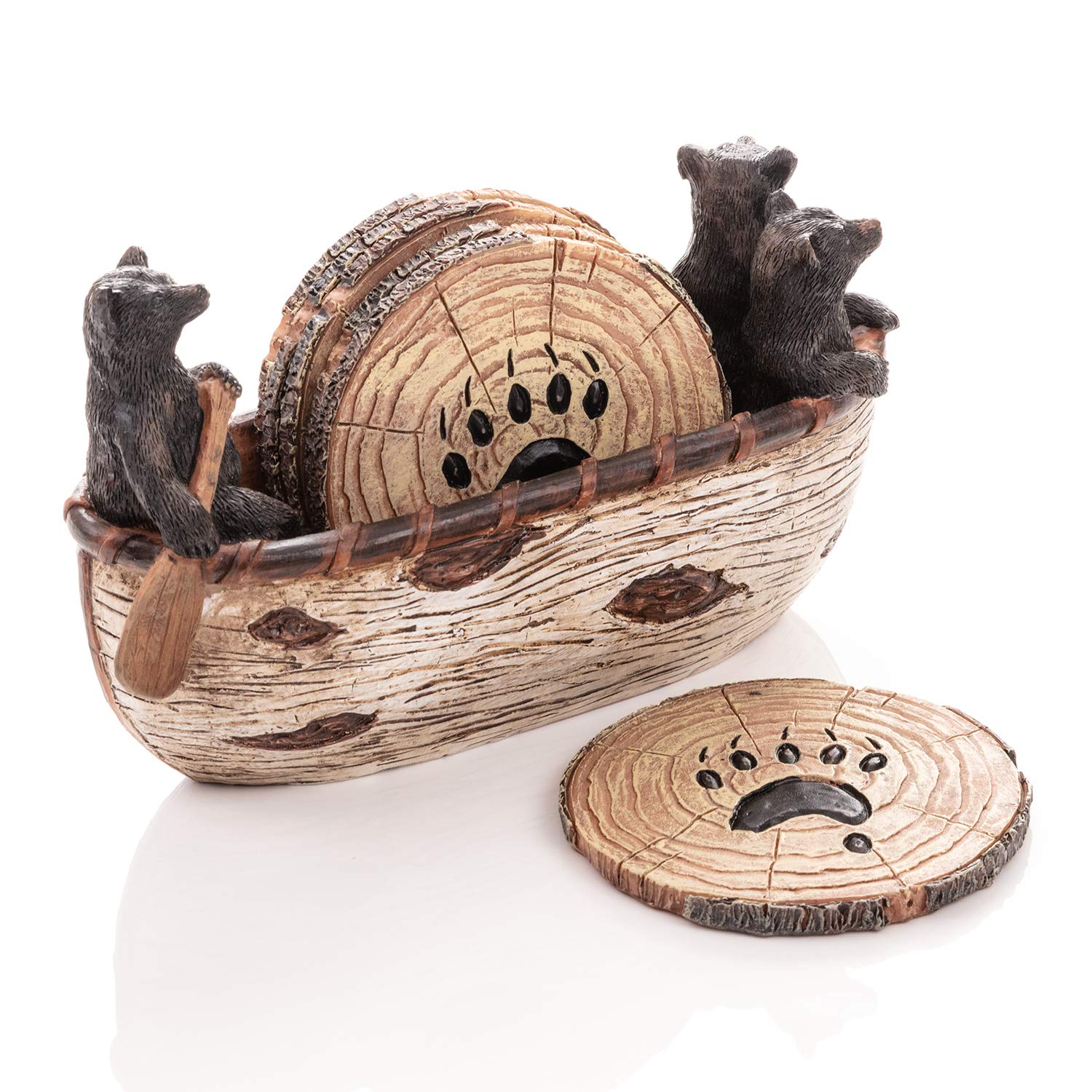 Cabin Obsession posavasos con figuras de oso adorables para conversación