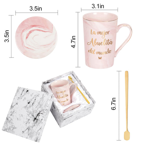 Mango ergonómico Cabtnca, taza Abuelita con agarre cómodo