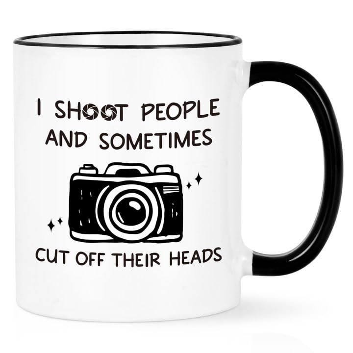 Taza Cabtnca con frase divertida para fotógrafos, regalo ideal