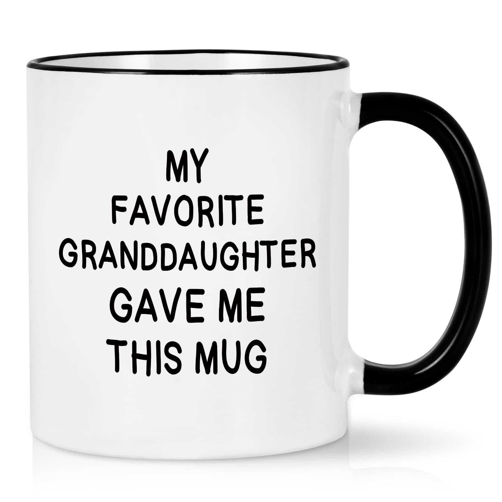 Taza Cabtnca con mensaje de nieta favorita, ideal para regalo sentimental