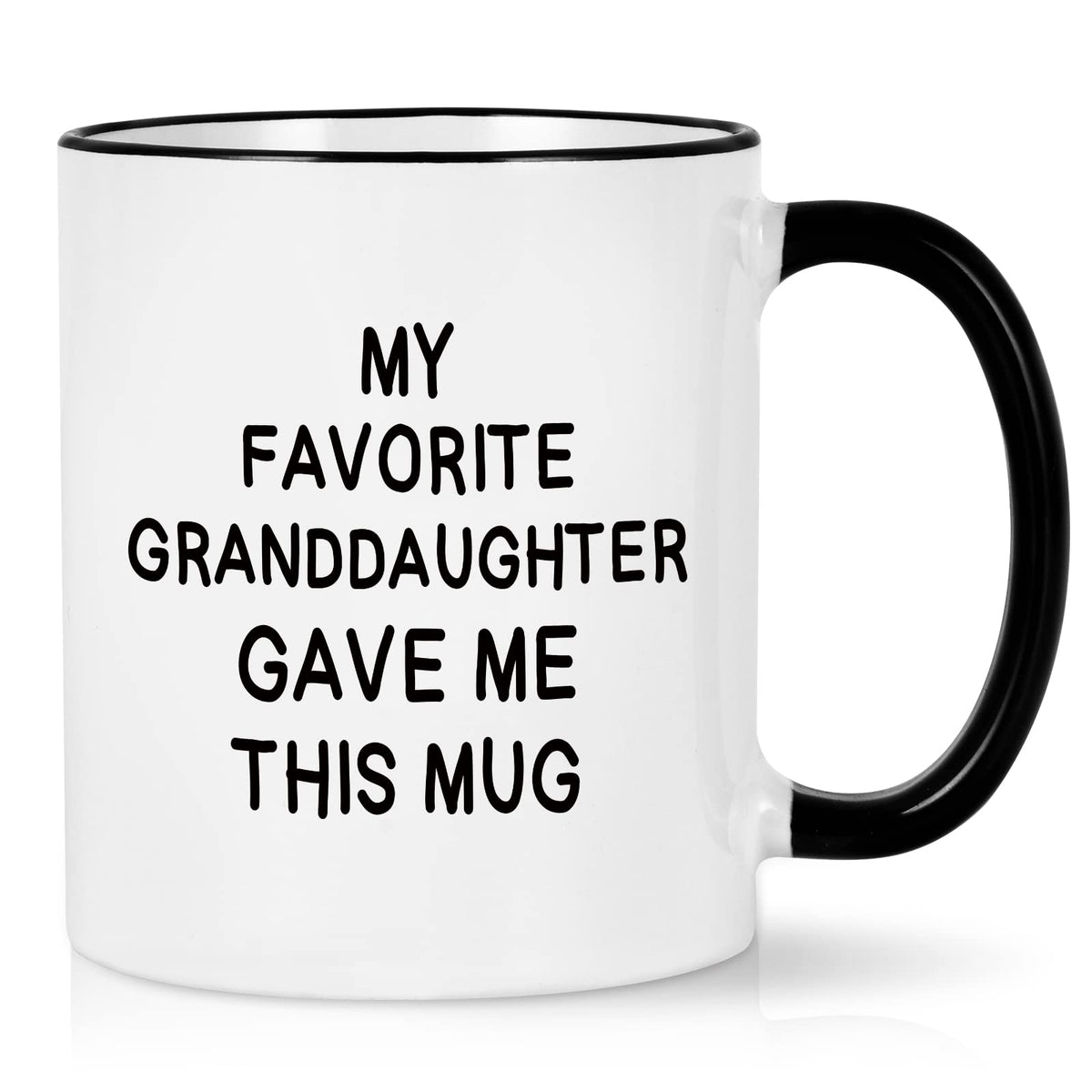 Taza Cabtnca con mensaje de nieta favorita, ideal para regalo sentimental