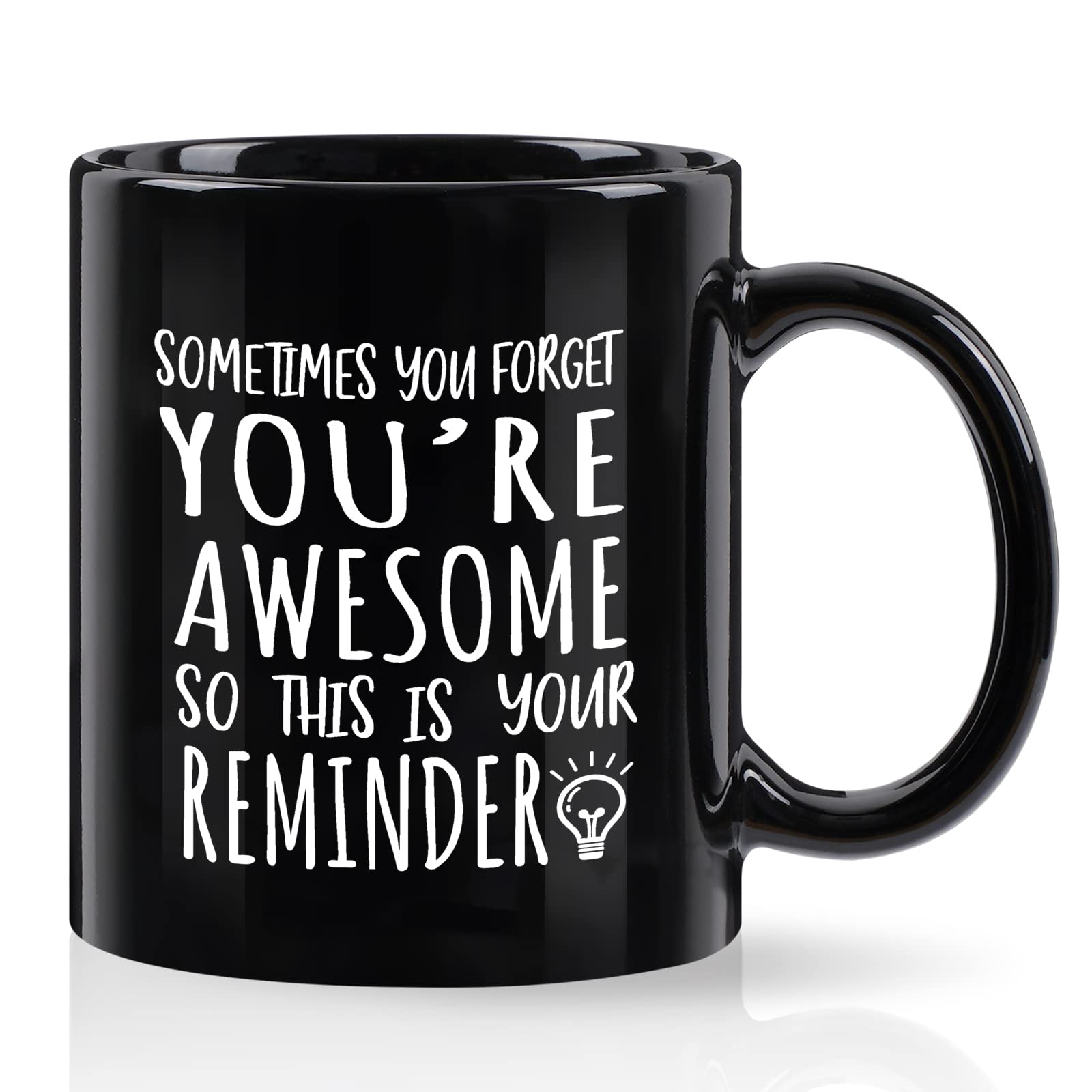 Taza Cabtnca recordatorio genial, vista frontal, ideal para café diario.
