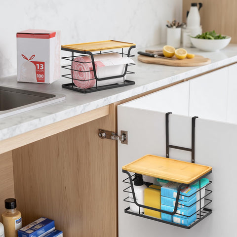 CACHOLIV tapa de bambú apilable, diseño suave para cocinas modernas.