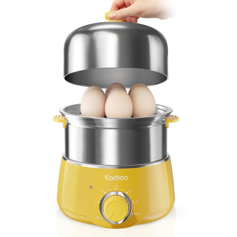 CACHOO cocedor-huevos-14-huevos: capacidad para 14 huevos y cocción eficiente.