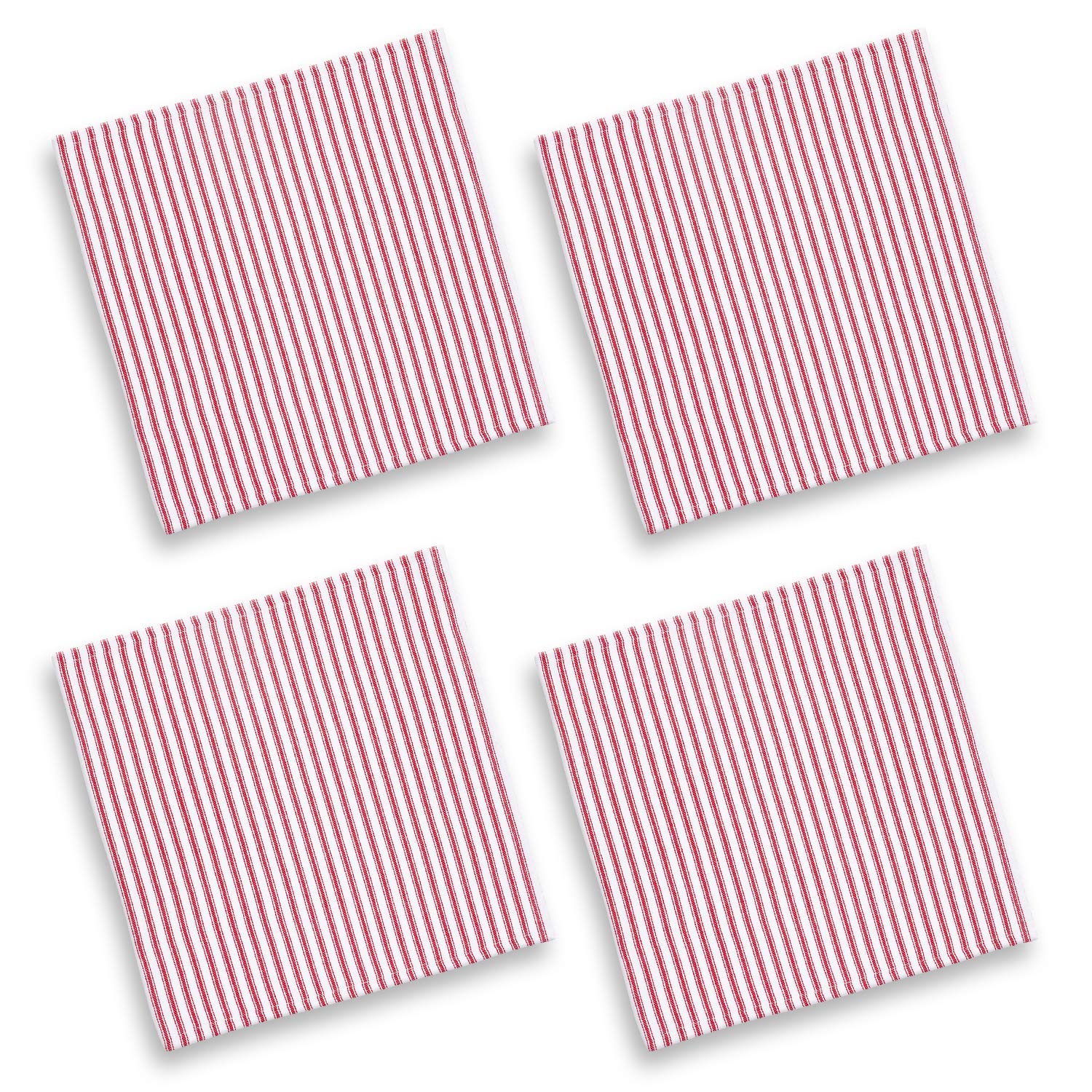 Cackleberry Home: servilletas rayas rojo y blanco, ideales para entretener con estilo.