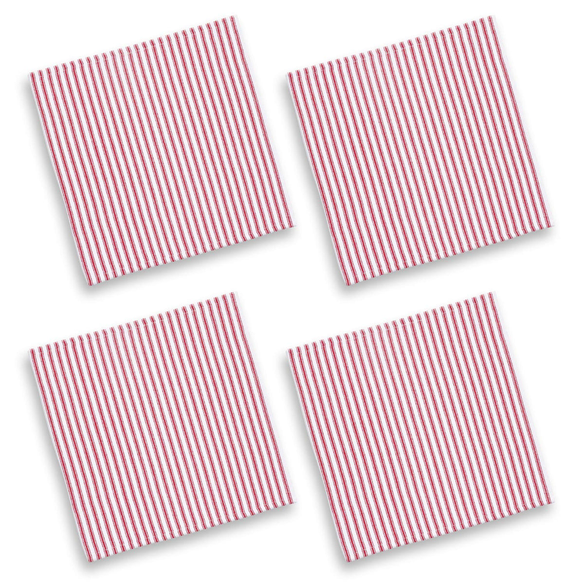 Cackleberry Home: servilletas rayas rojo y blanco, ideales para entretener con estilo.