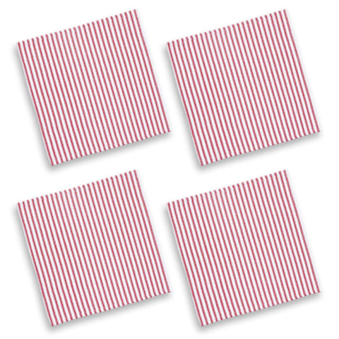 Cackleberry Home: servilletas rayas rojo y blanco, ideales para entretener con estilo.
