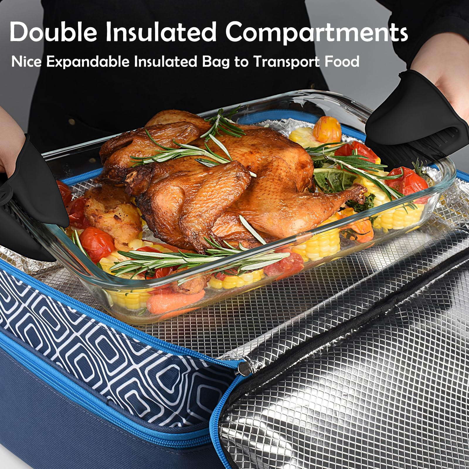 CaCTOUR cazuela doble extendida, ideal para compartir en fiestas y picnics