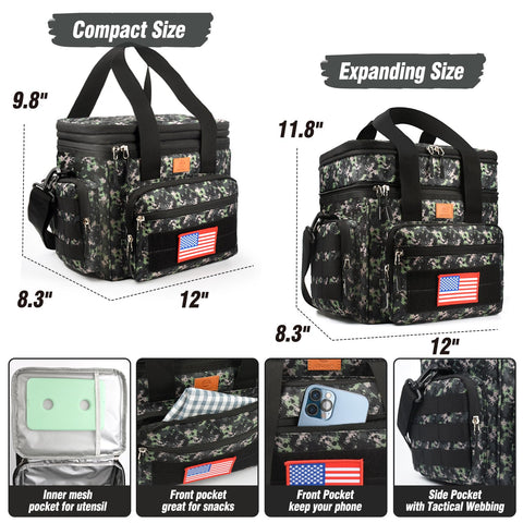 CaCTOUR lunchbox cuatro capas de aislamiento para mantener comida caliente o fría