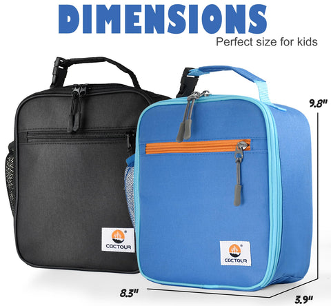CaCTOUR Lunch Box para niños, bolsillo interior de malla para utensilios y meriendas.