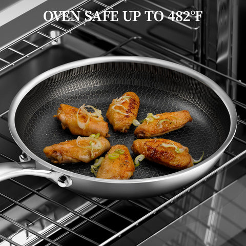 CADIVIZZO Sartén apta para inducción y horno hasta 480°F para mayor versatilidad.