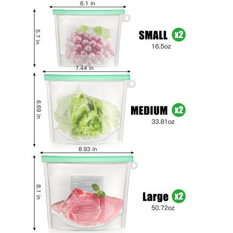 Cadrim bolsa de silicona apilable para ahorrar espacio.
