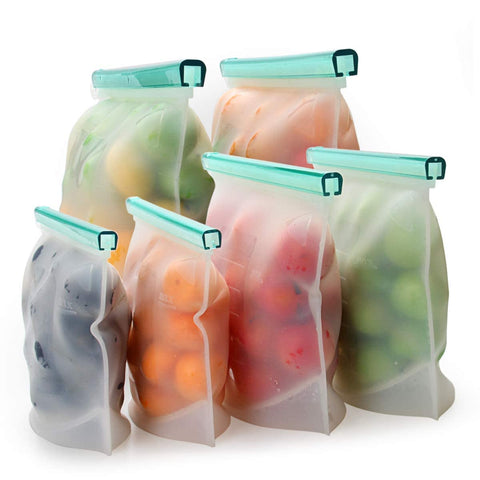 Cadrim bolsa de silicona grande para almacenamiento seguro y reutilizable.