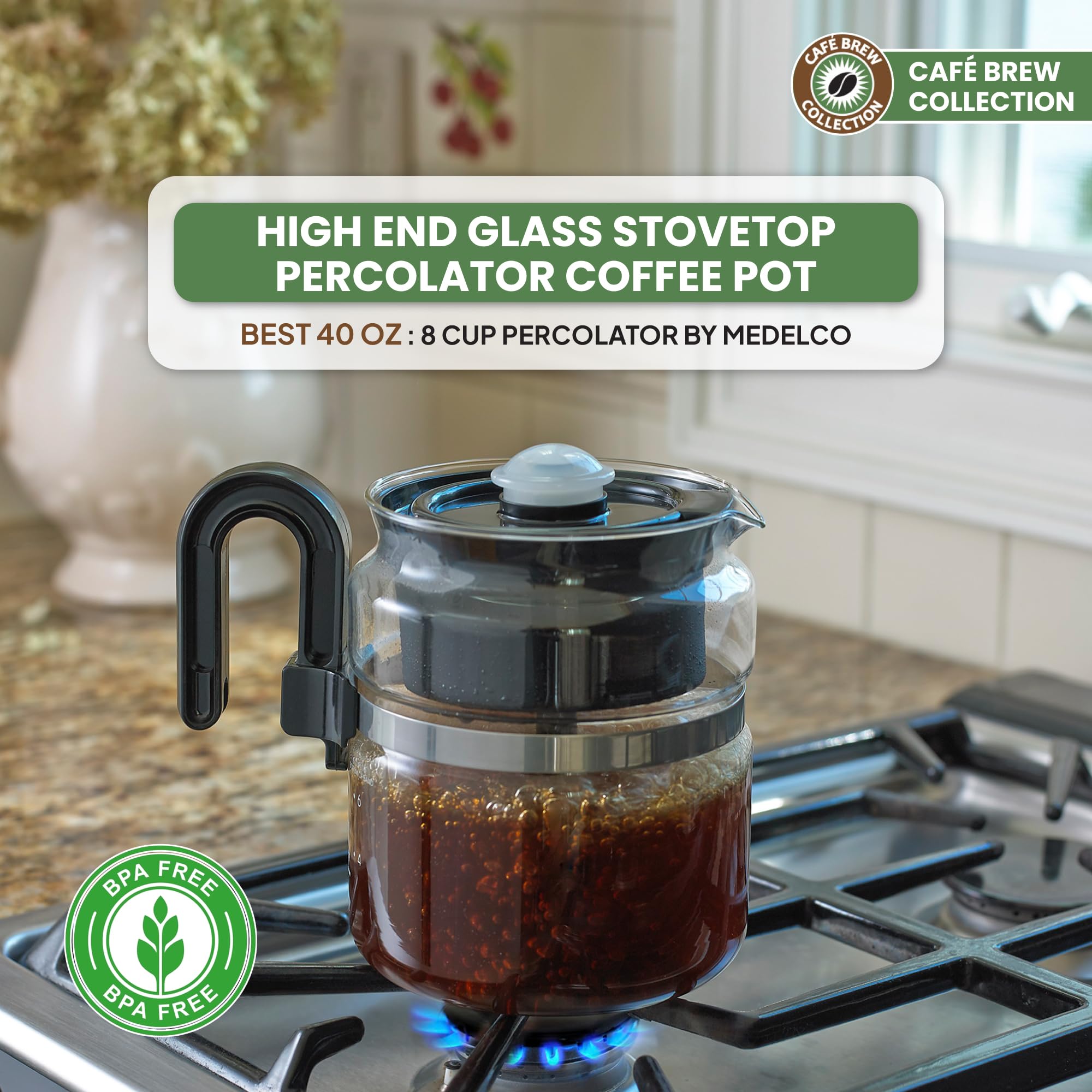 Café Brew Collection: vidrio borosilicato de alta claridad para ver el proceso