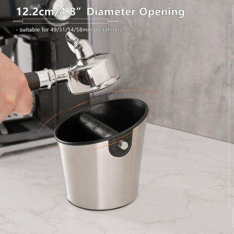CAFEMASY barra descarte posos expreso, diseño ergonómico para golpes precisos
