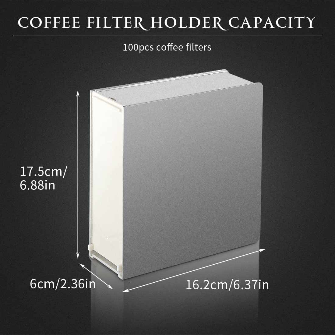 CAFEMASY Cone Filter Holder diseño compacto para encimera.