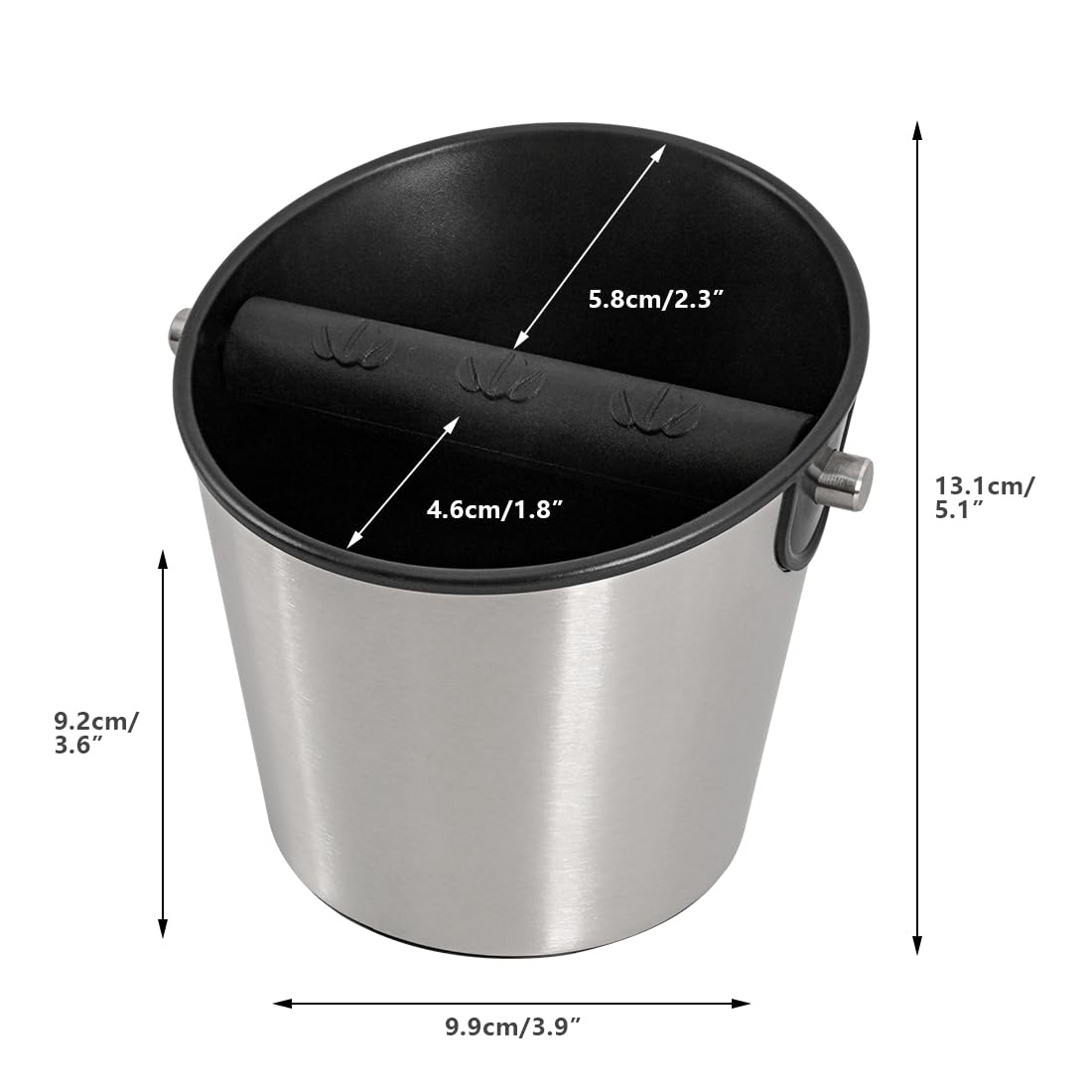 CAFEMASY cubo descarte posos en encimera, almacenamiento ordenado cuando no se usa