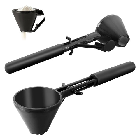 CAFEMASY cucharón medidor con embudo para proteína, dosificación precisa.