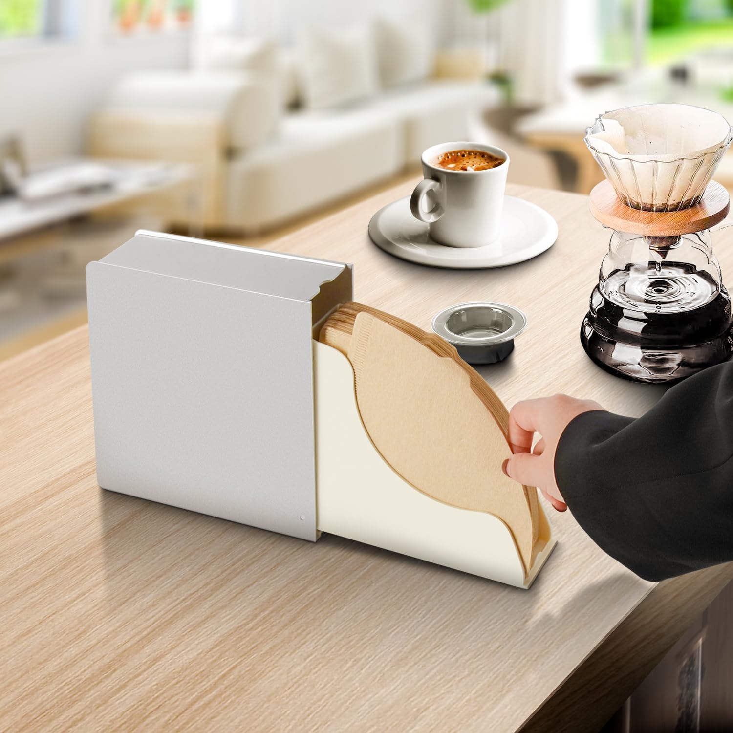 CAFEMASY Filter Holder compatible con V60 y filtros cono.