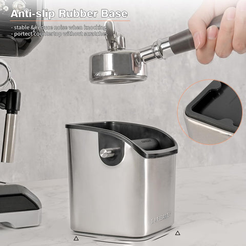 CAFEMASY Caja de golpes, barra-de-golpe de acero para golpes más suaves.