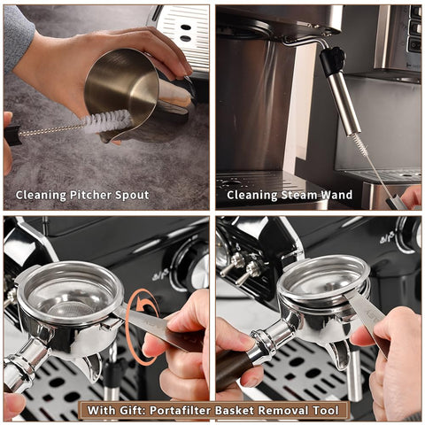 CAFEMASY: limpieza de la bandeja de goteo para superficie higiénica.