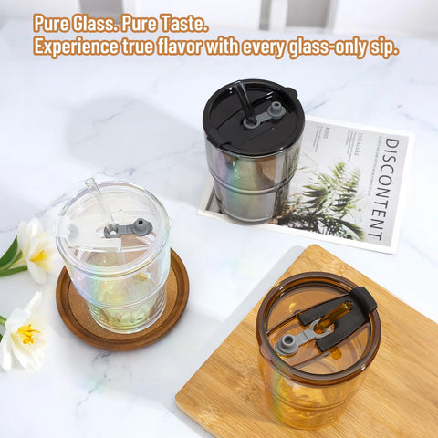 Cafezi pajilla de cristal incluida para beber sin plástico y fácil limpieza.