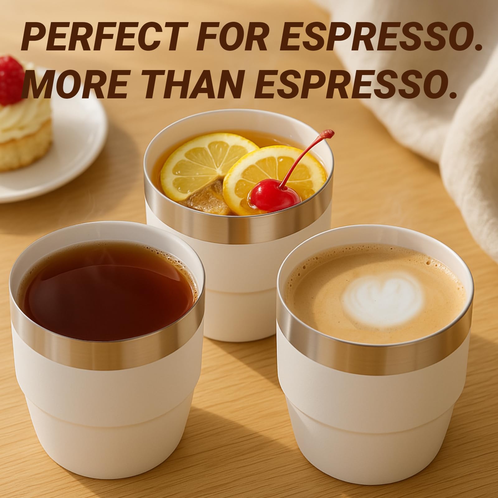Vaso Cafezi espresso negro elegante y duradero para uso diario
