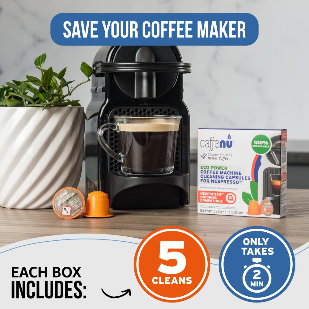 Caffenu acción rápida en 2 minutos para mantenimiento rápido de la máquina.