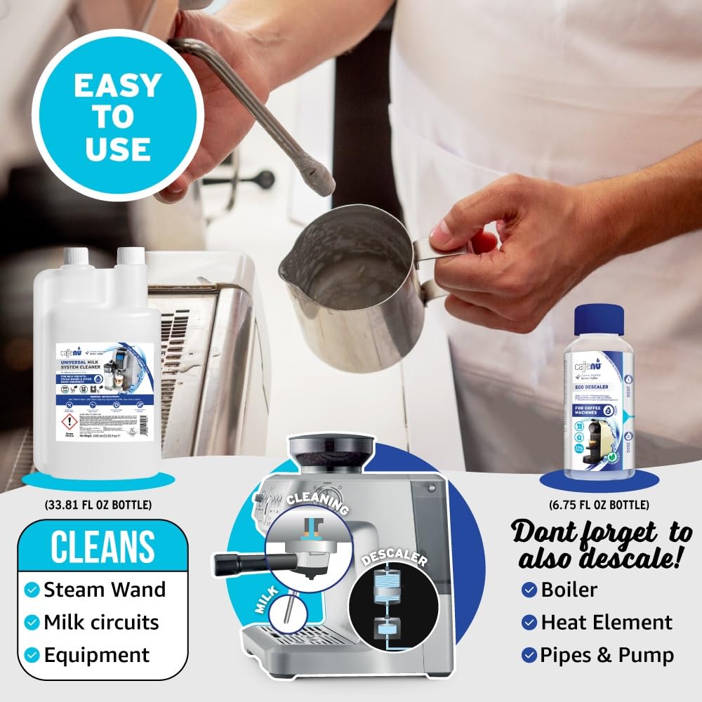 Caffenu, compatibilidad con sistemas de leche en la mayoría de cafeteras.