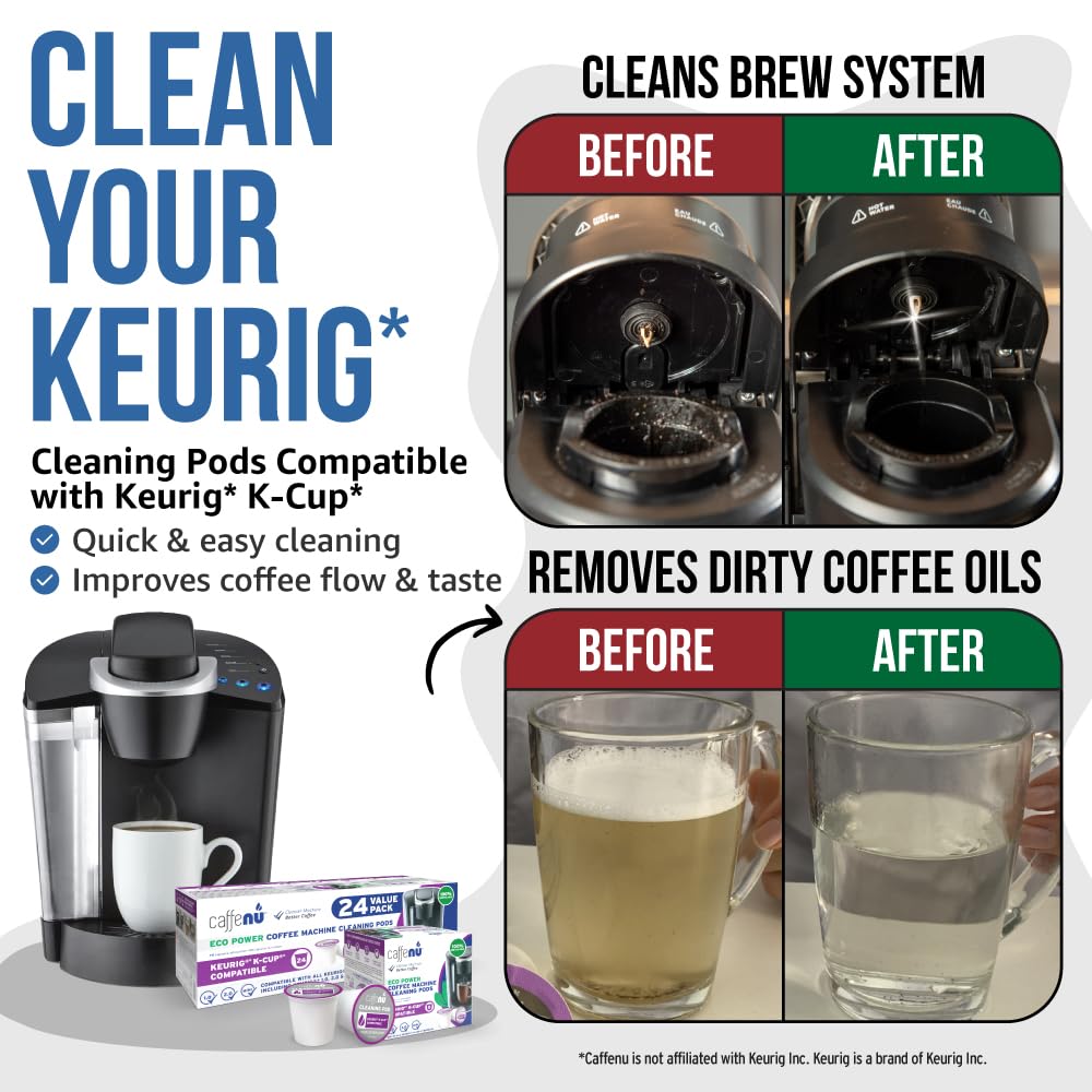 Pod de enjuague Keurig compatible 1.0 y 2.0, limpieza rápida.