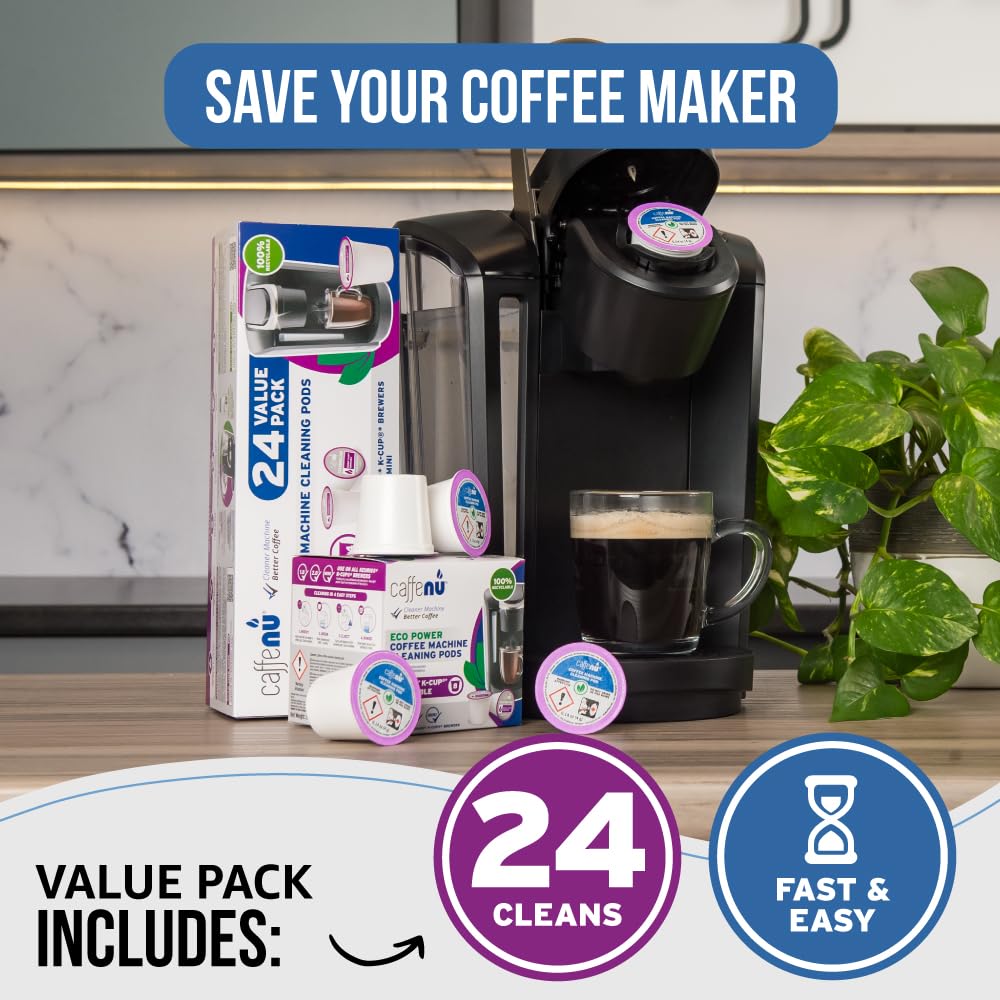 Pod de limpieza Caffenu para Keurig sin residuo para un sabor puro.