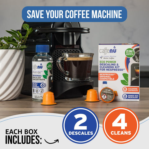 Caffenu sabor mejorado: limpieza efectiva que puede ayudar a obtener un cafe mas intenso.