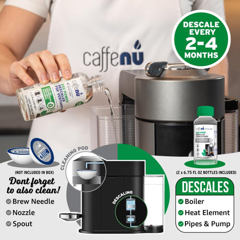 Caffenu Vertuo: taza de café con aroma tras usar el desincrustante