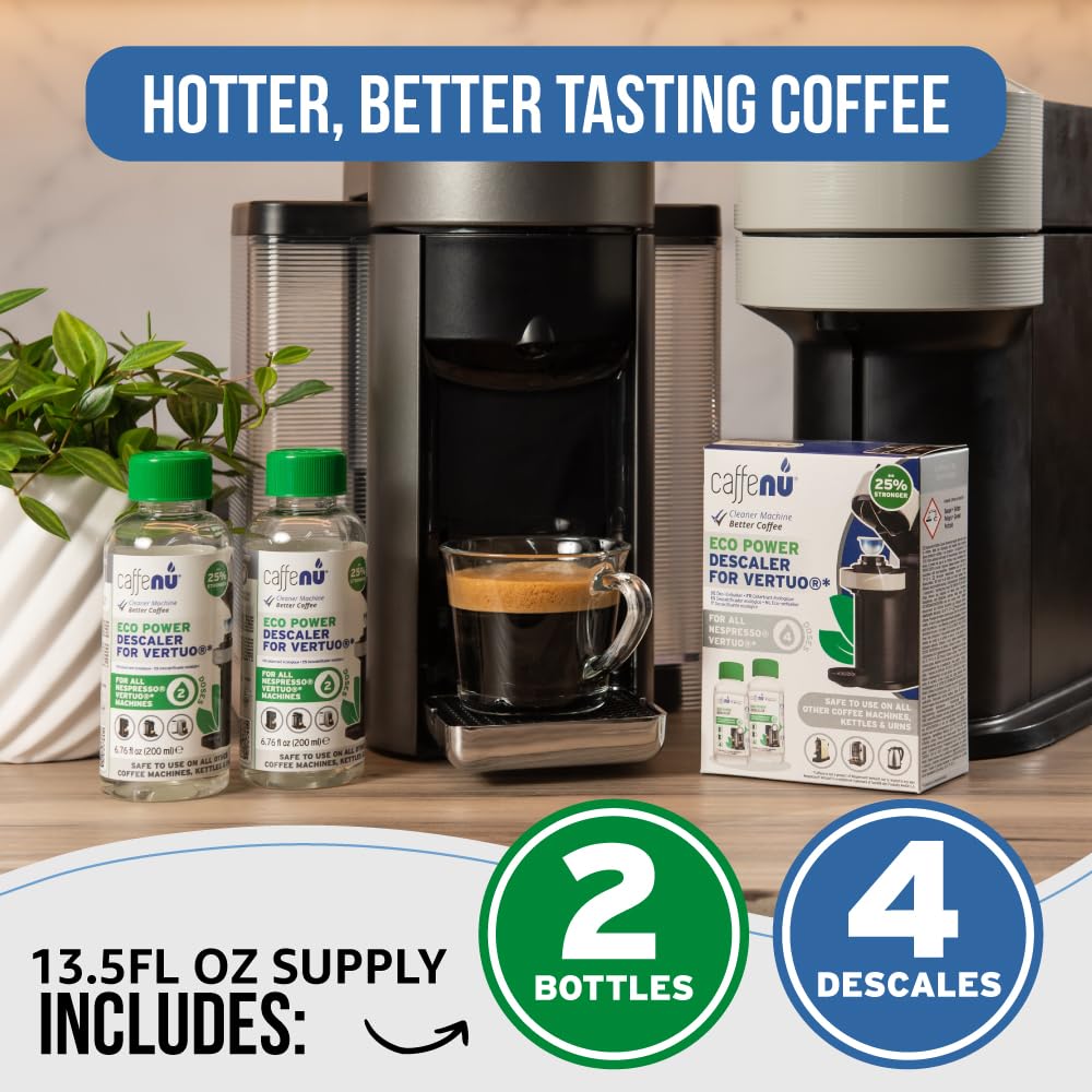 Caffenu Vertuo: máquina en funcionamiento tras desincrustación para café más caliente