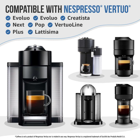 Caffenu Vertuo café con sabor más puro tras limpieza regular.