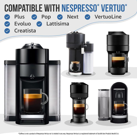 Caffenu Vertuo: etiqueta del producto destaca usos y compatibilidad