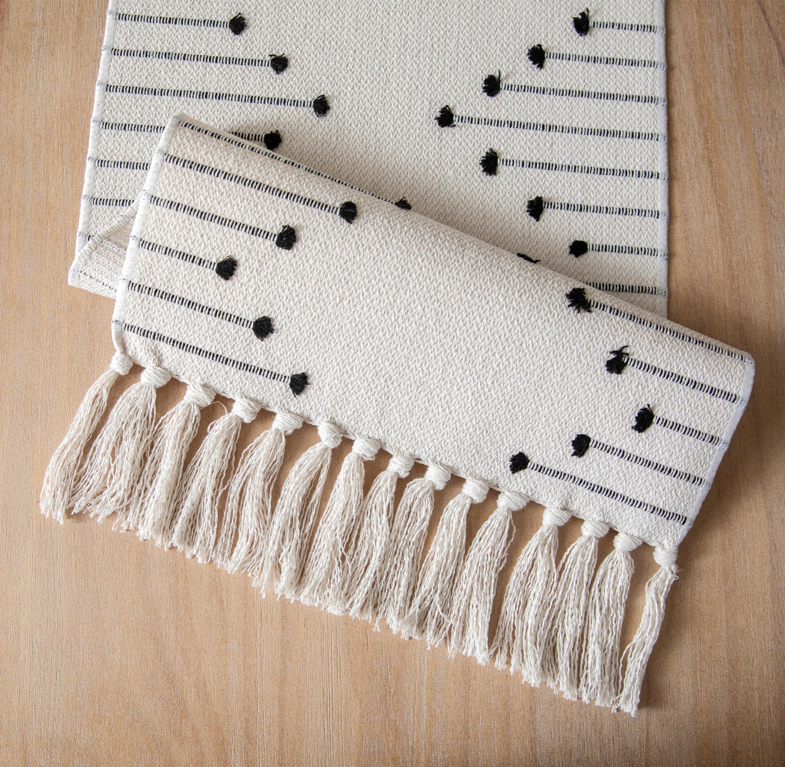 Caflife corredor de mesa boho, diseño estriado para estilo moderno.