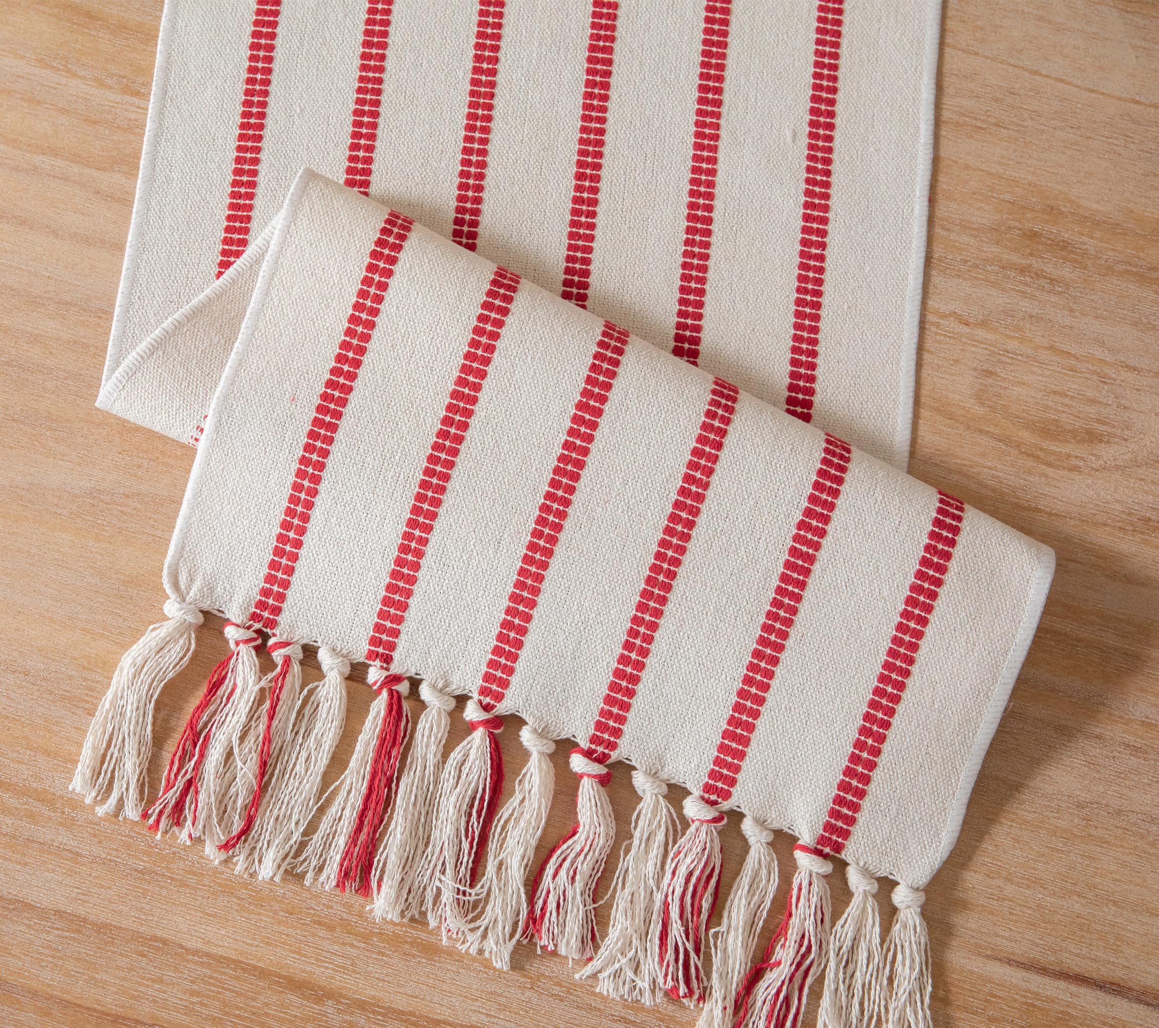 Caflife corredor para tocador hogar navidad rojo complemento decorativo.