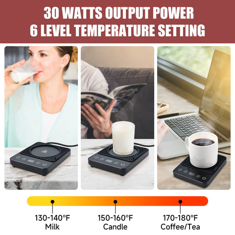 Cafzed panel digital del calentador, control de temperatura preciso para tu café.