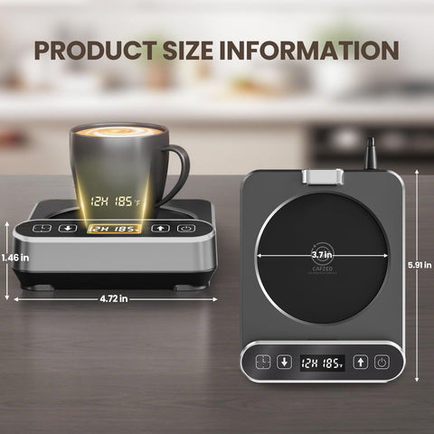 Cafzed sensor infrarrojo con pantalla de temperatura en tiempo real.