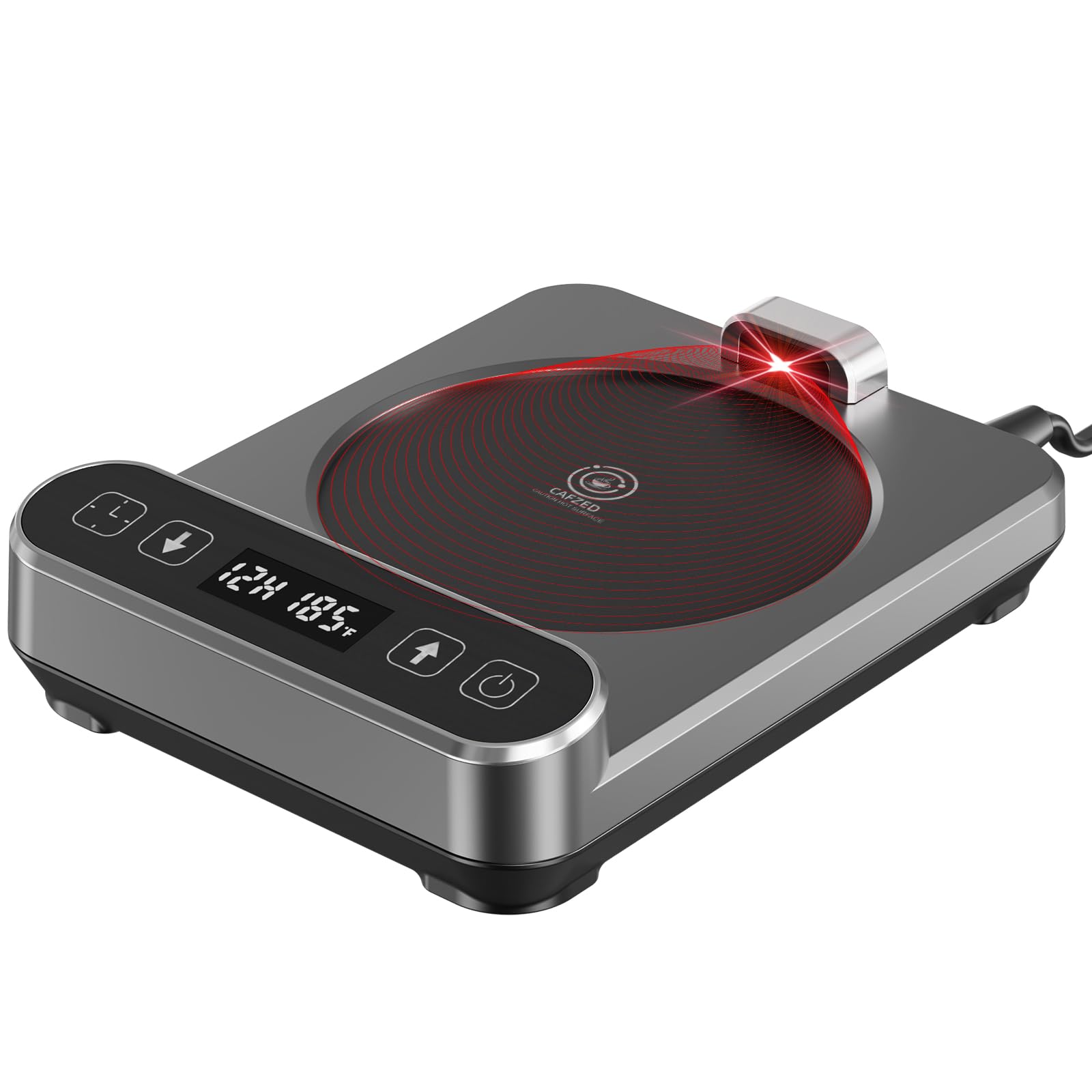 Cafzed calentador de tazas con sensor infrarrojo detecta la taza para encendido automático.