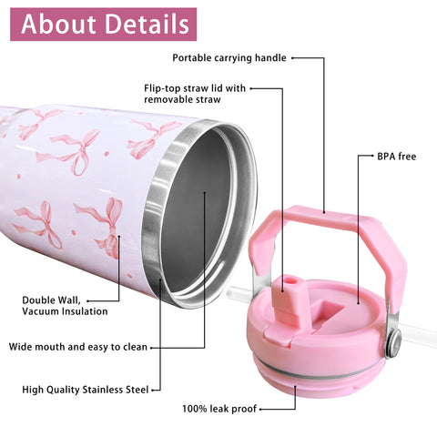 Cahduenx Bow Tumbler uso versátil para casa, oficina y viaje