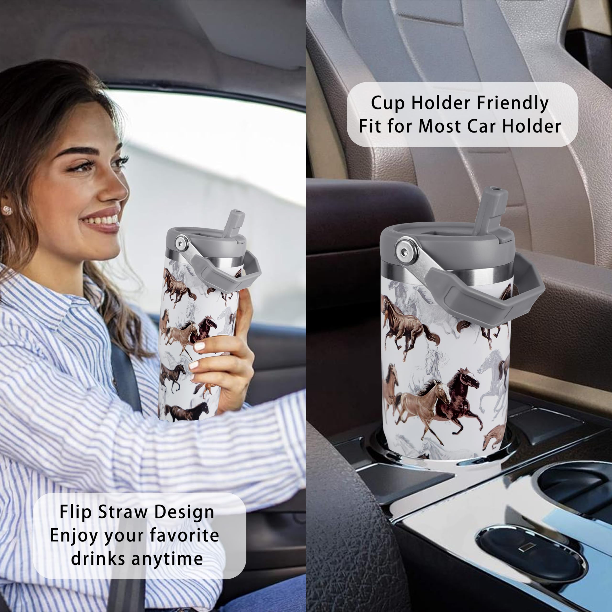 Vaso cahduenx con diseño clásico para amantes de caballos