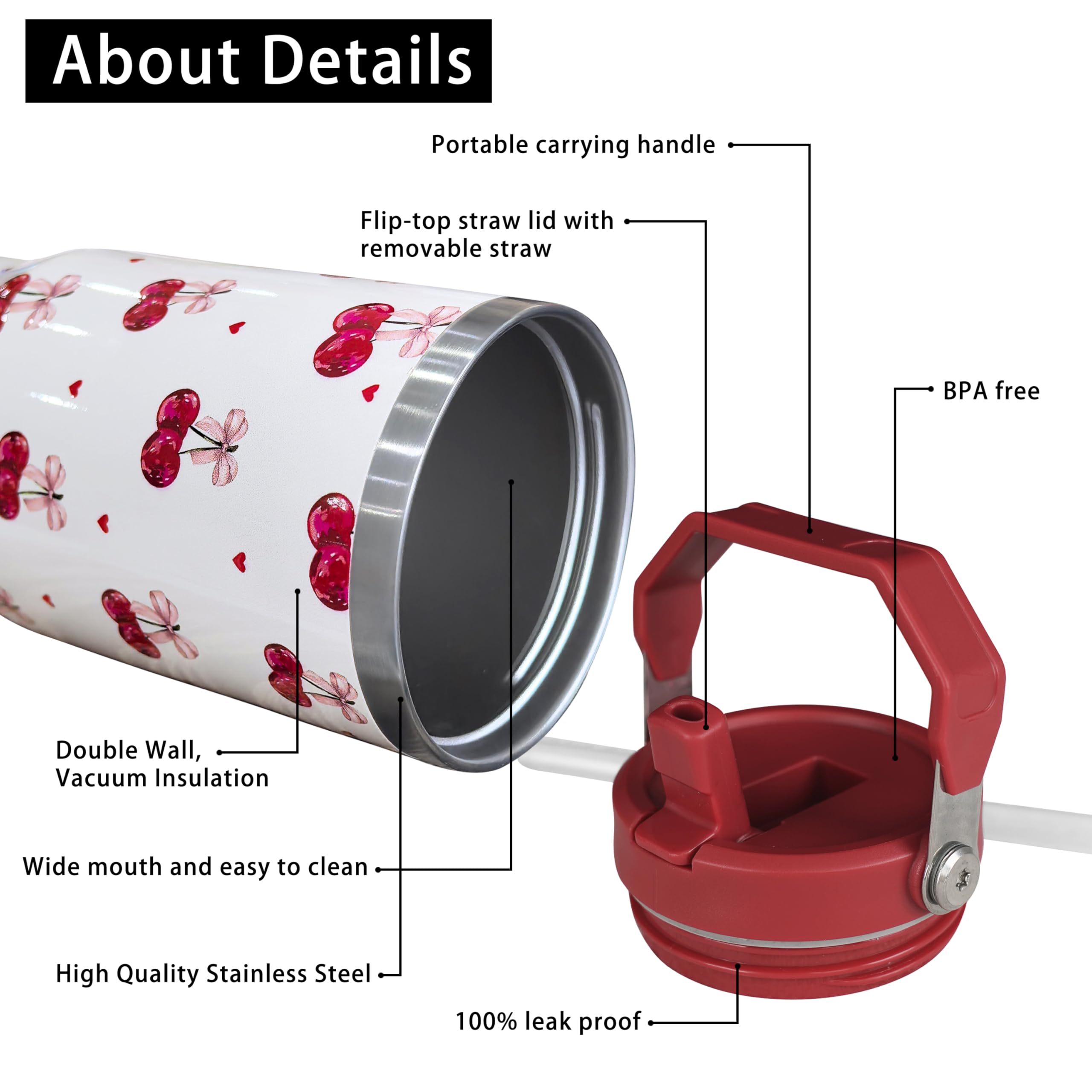 Tapa y pajilla sin BPA para beber con seguridad y comodidad
