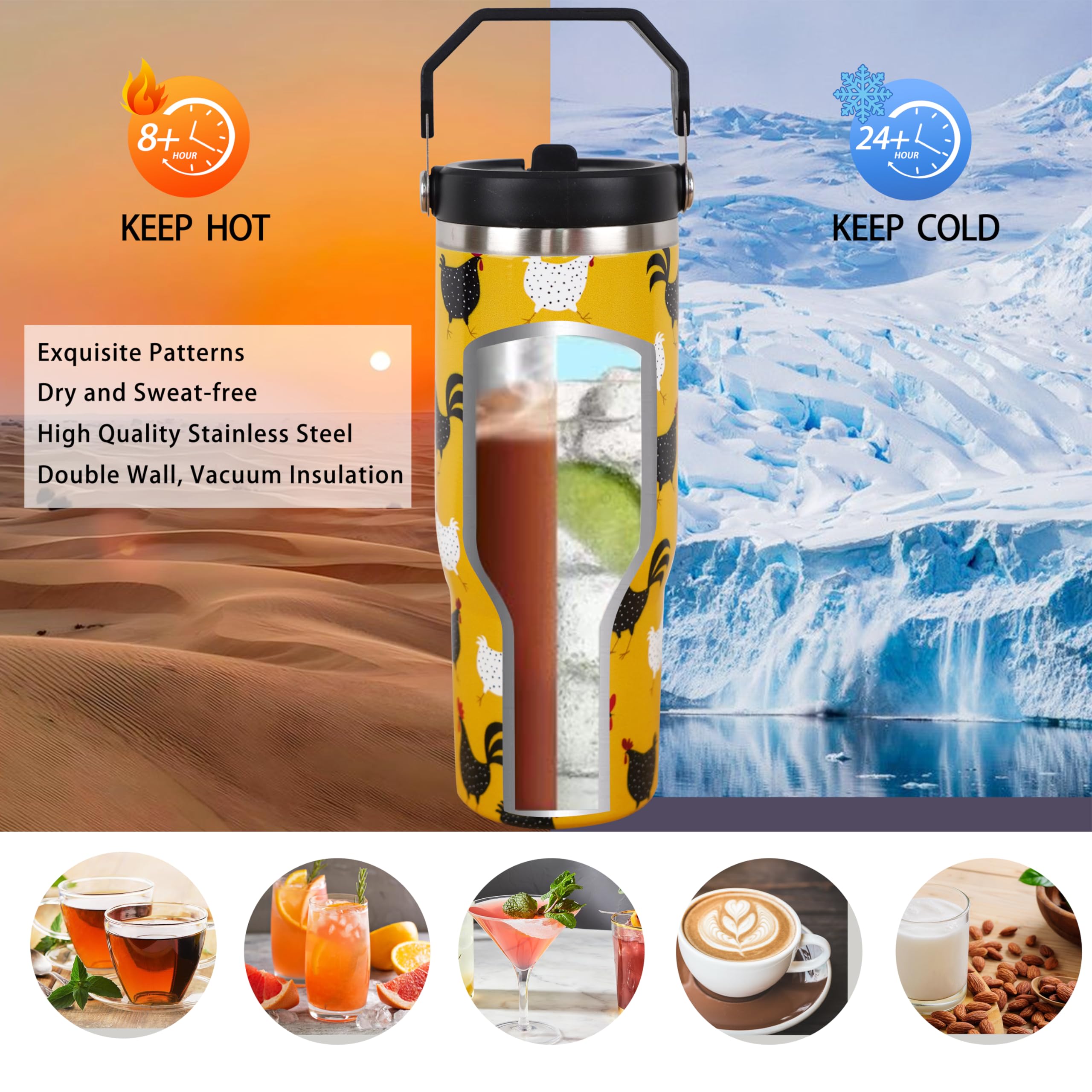Cahduenx tumbler para café en viaje, perfecto para traslados.