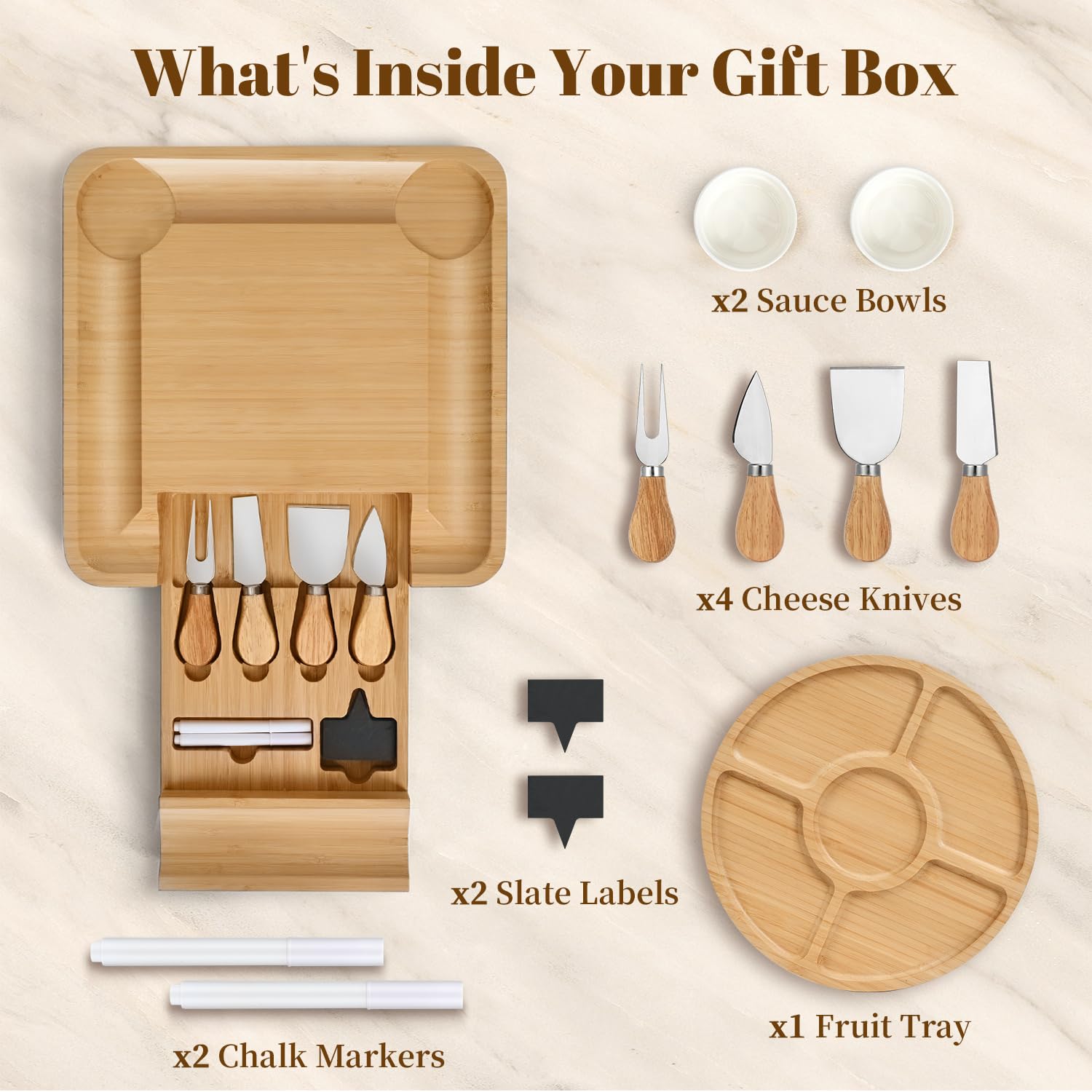 CAWIU tabla con cajón de utensilios de acero inoxidable para servir