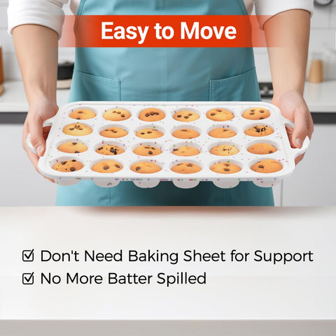 CAKETIME mini muffin pan, desmolde fácil, muffins sin esfuerzo.