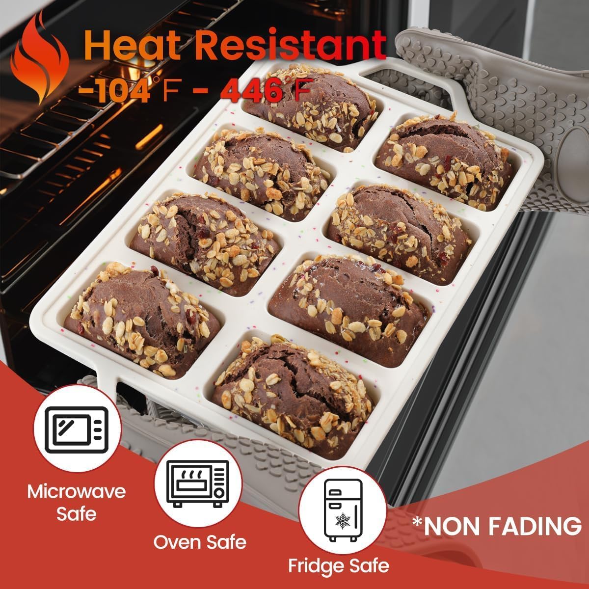 CAKETIME molde mini-pan seguro para horno, microondas y nevera