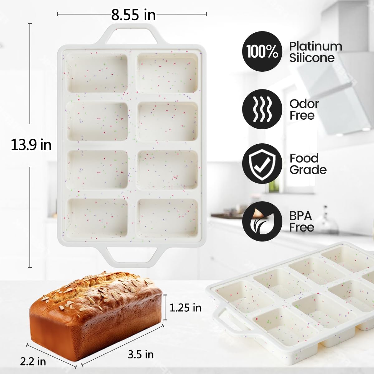 CAKETIME molde mini-pan multifuncional ideal para pan, bizcochos y postres en porciones